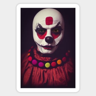 A Creepy, Scary Clown Sticker